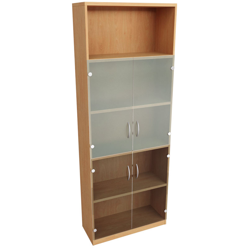 Dorset Office Furniture Seating Desks Reception Furniture Bookcase 4 Shelf + Doors